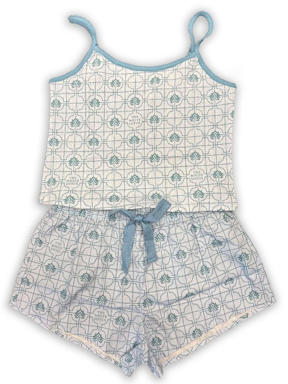 NWT The White Lotus Women's Print Sleep Cami and Shorts Blue XS - Picture 3 of 7